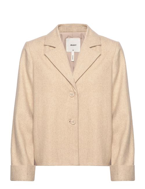 Objnicole L/S Wool Jacket Noos Object Beige