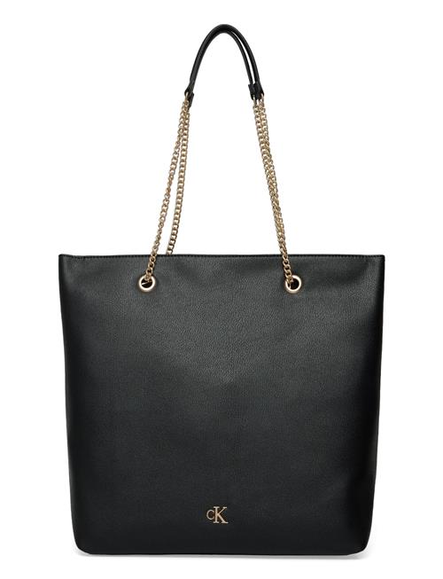 Minimal Monogram Chain Tote Calvin Klein Black