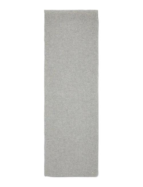 Ck Metal Wool Rib Scarf Calvin Klein Grey