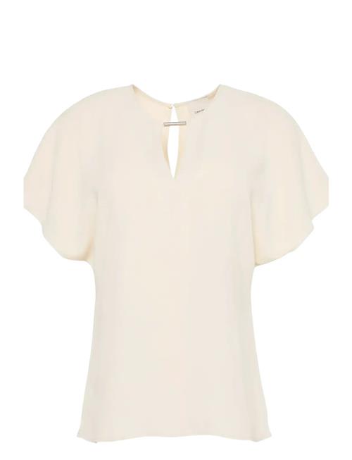 Poly Cdc Ss Hardware Top Calvin Klein White