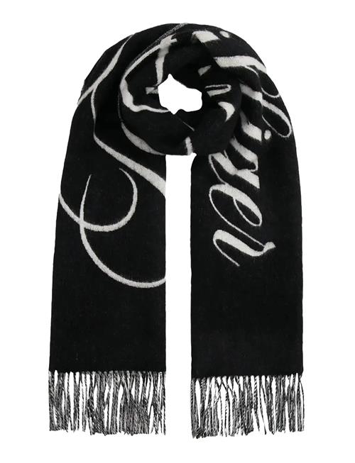 Tommy Script Logo Scarf Tommy Hilfiger Black