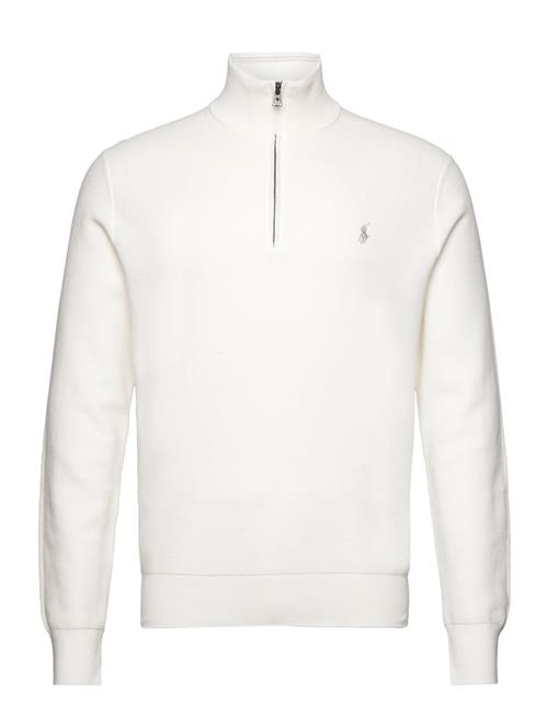 Mesh-Knit Cotton Quarter-Zip Sweater Polo Ralph Lauren White