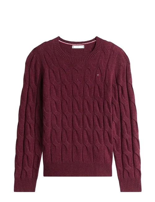 Soft Wool Cable C-Nk Ls Swt Tommy Hilfiger Burgundy