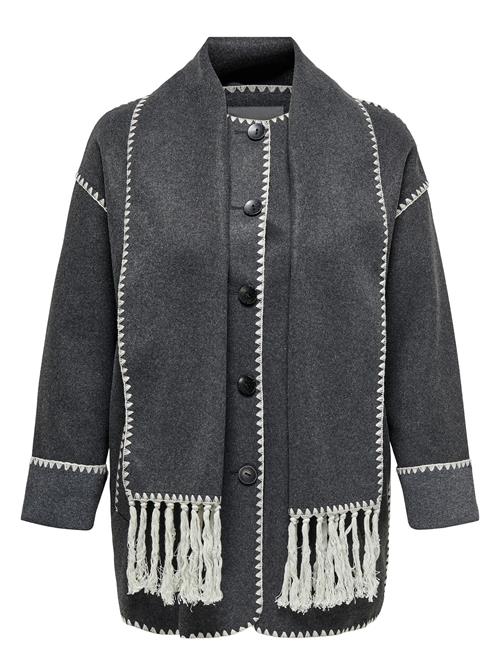 Carelba Scallop Edge Scarf Coat Otw ONLY Carmakoma Grey