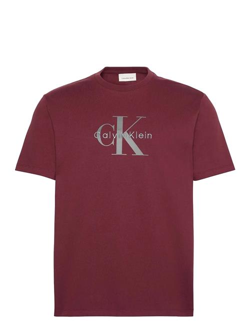 Ss Hero Monologo Tee 20S Calvin Klein Jeans Burgundy