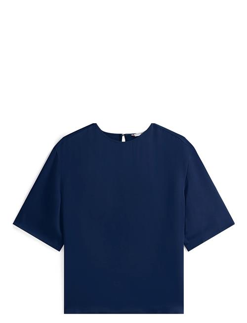 Sateen C-Neck Relaxed T-Shirt Tommy Hilfiger Navy