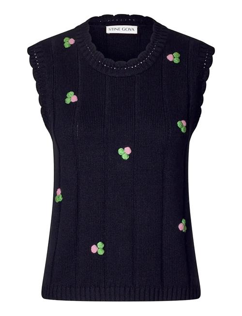 2359 Midweight Wool, Bubble Knit Ve STINE GOYA Black