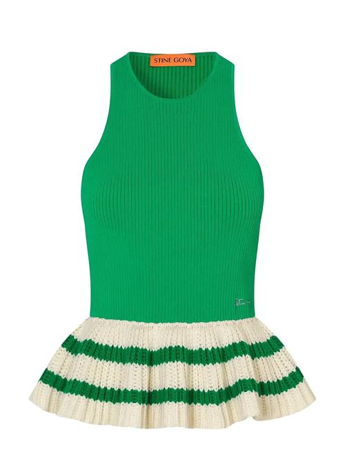 2383 Lightweight Knit, Ruffle Tank STINE GOYA Green
