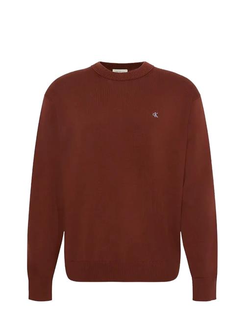 Eu Ls Cotton Relaxed Crewnk Swea Calvin Klein Jeans Red