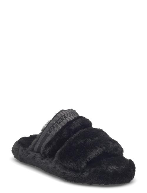 Hilfiger Fur Slipper Tommy Hilfiger Black