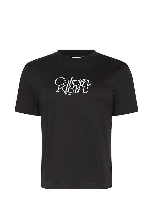 Ss Fitted Script Calvin Klein Te Calvin Klein Jeans Black
