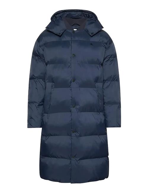 Ls Long Length Hooded Nylon Puff Calvin Klein Jeans Navy