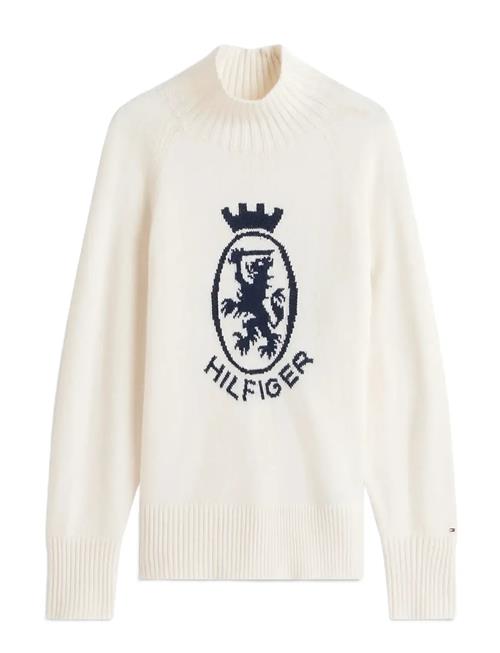 Wool Blend Graphic Mock-Nk Swt Tommy Hilfiger White