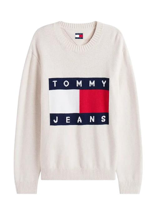 Tjm Reg Melange Flag Sweater Tommy Jeans White