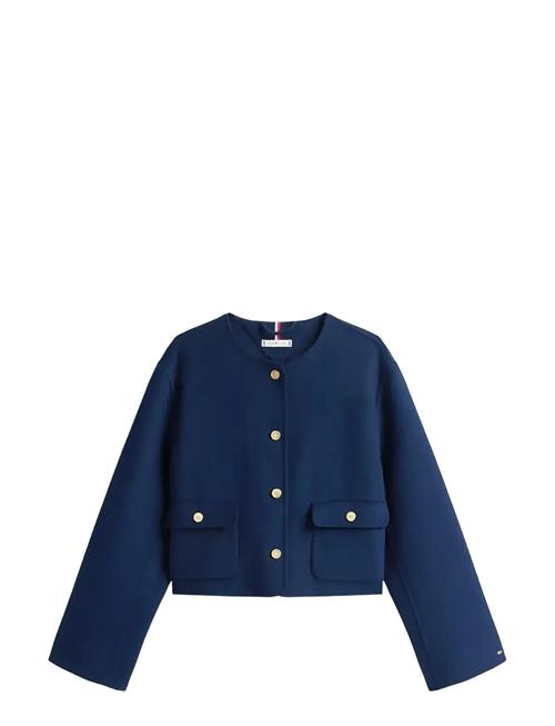 Df Wool Blend Reg Lady Jacket Tommy Hilfiger Navy