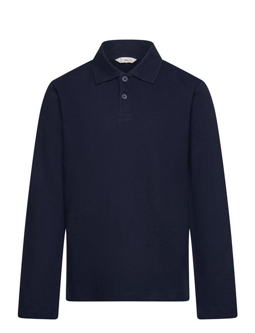 Butt D Knitted Polo Shirt Mango Navy