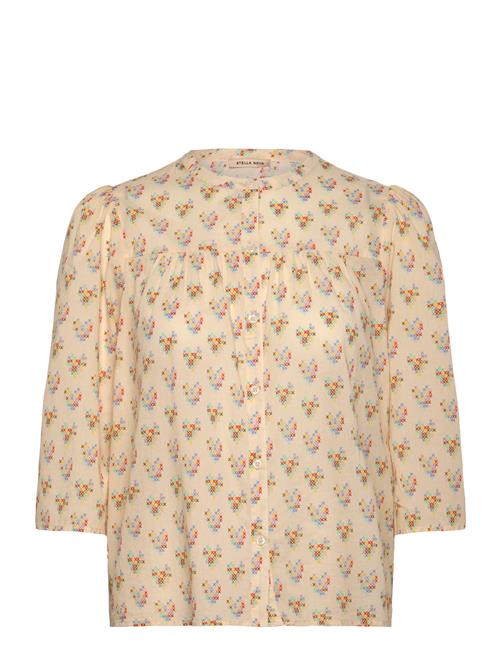 Delicate Printed Cotton Shirt Stella Nova Beige