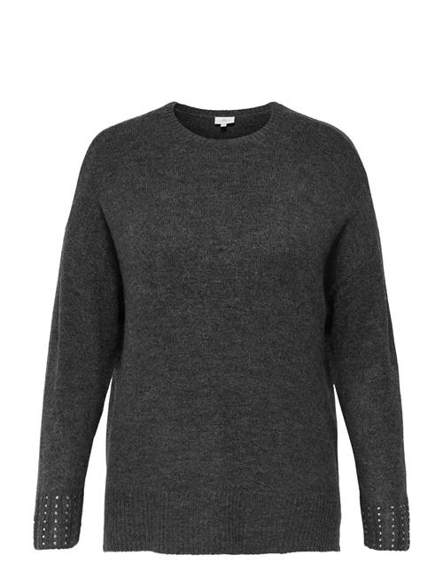Carohio Ls O-Neck Bling Pullover ONLY Carmakoma Grey