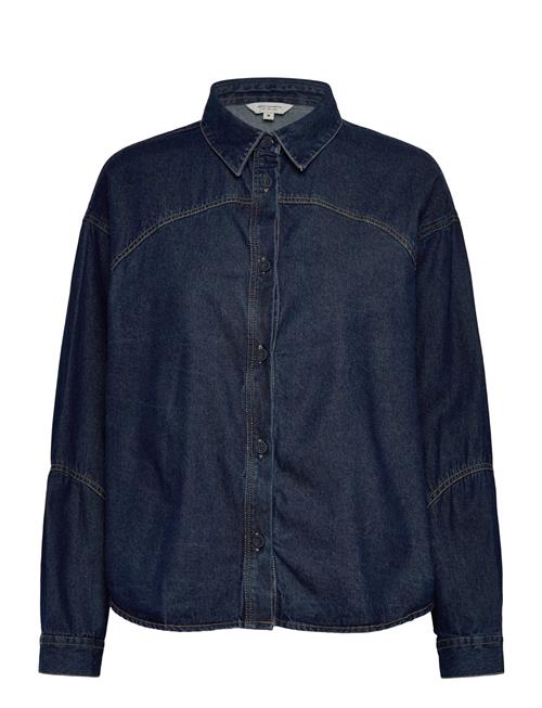 Archie Denim Crop Shirt French Connection Navy