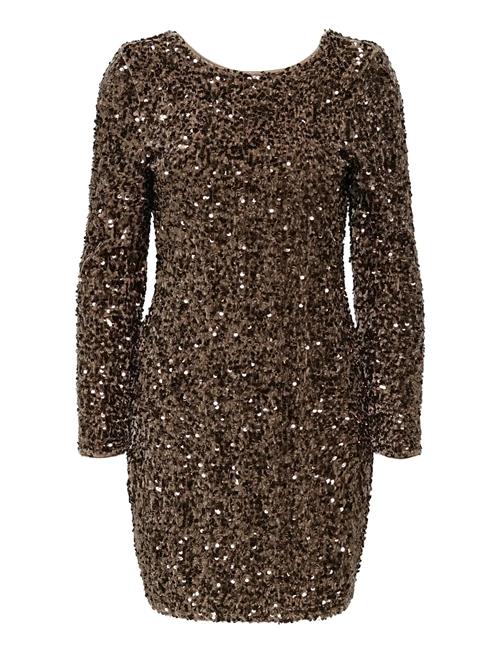 Onlconfidence L/S Deep Sequins Dressjrs. ONLY Brown