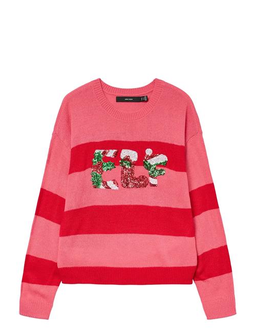 Vmelf Ls O-Neck Pullover Xmas Vero Moda Pink