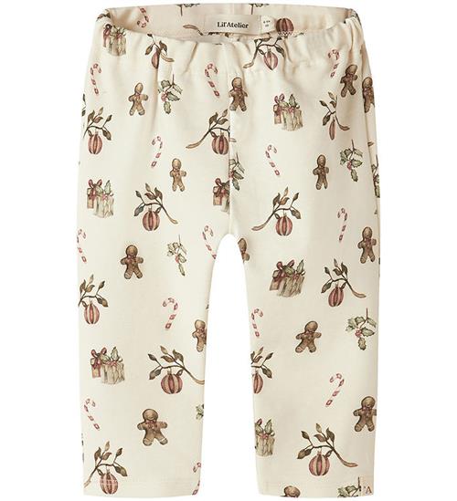 Lil' Atelier Leggings - NbnLayo - Turtledove/Christmas