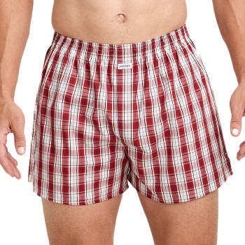 Jockey Woven Poplin Boxer Shorts Rød Mønster  bomuld X-Large Herre