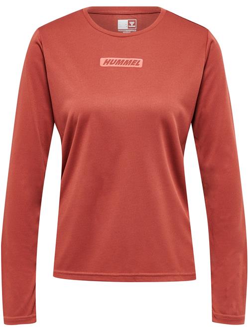 Hummel Funktionsbluse  lyserød / vinrød / sort / hvid