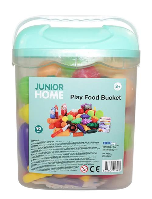 Junior Home Play Food Bucket 90 Pcs AMO Patterned
