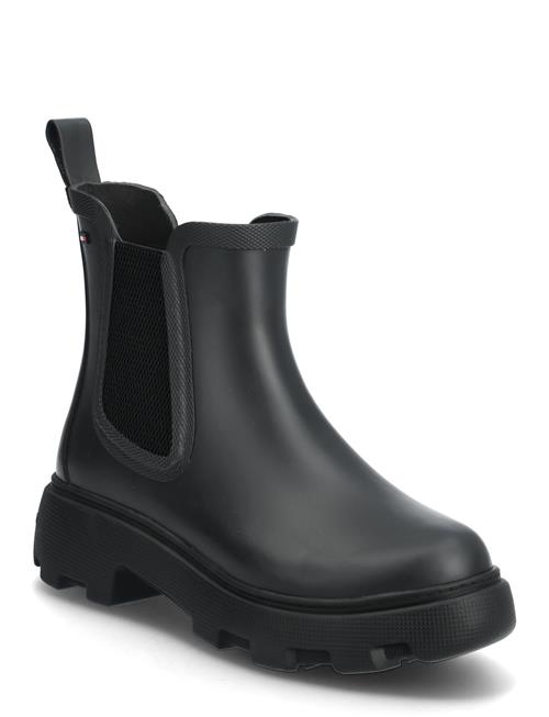 Rubber Flag Cleated Rainboot Tommy Hilfiger Black