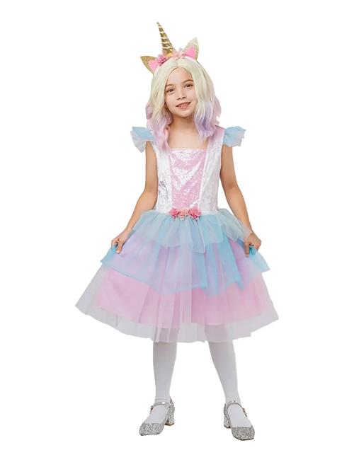 Costume Unicorn Dress 134-140 Joker Pink