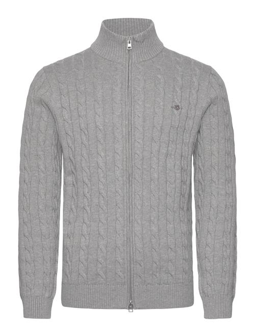 Cotton Cable Zipped Cardigan GANT Grey
