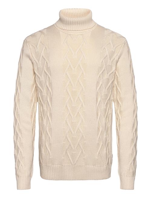 Cable Roll-Neck Knit Lindbergh Cream