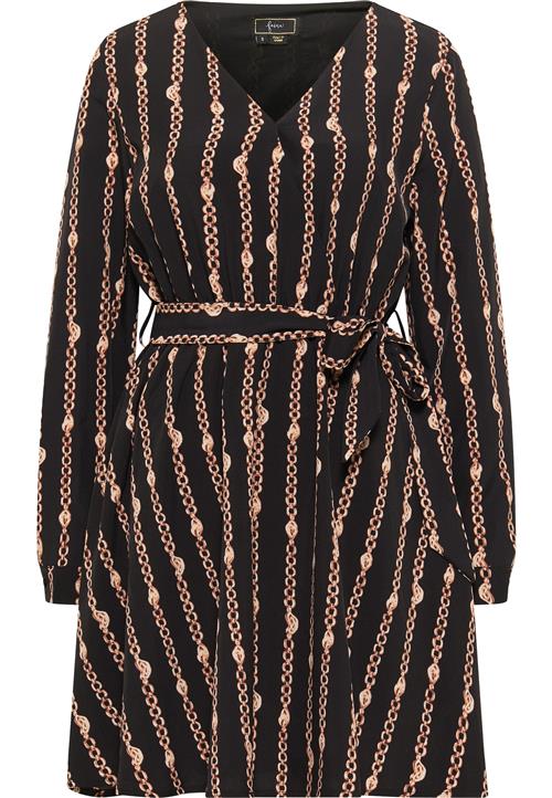 faina Kjole  lysebrun / sort