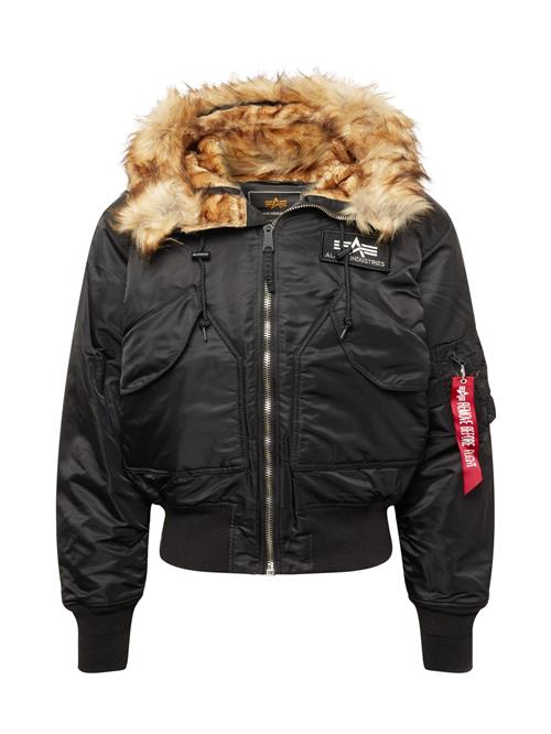 ALPHA INDUSTRIES Vinterjakke '45P'  sort / hvid