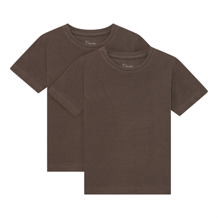BIRKHOLM 2-Pak T-shirts Chokolade Brun
