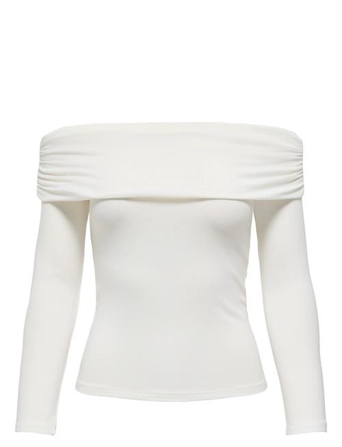 Onlglamour L/S Off Shoulder Top Cc Jrs ONLY White