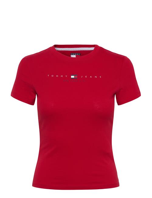 Tjw Slim Tj Us Linear Ss Tee Tommy Jeans Red