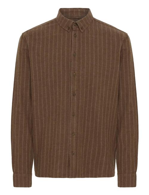 Bhandreas Shirt Stripe Blend Brown