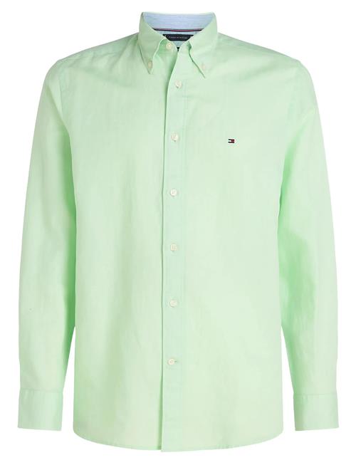 Linen Blend Solid Rf Shirt Tommy Hilfiger Green