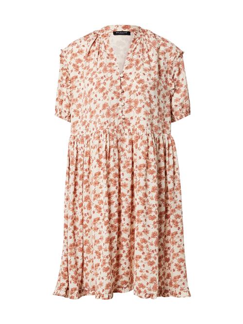 SELECTED Blusekjole 'POLINE-PAULINA'  ecru / mørkeorange