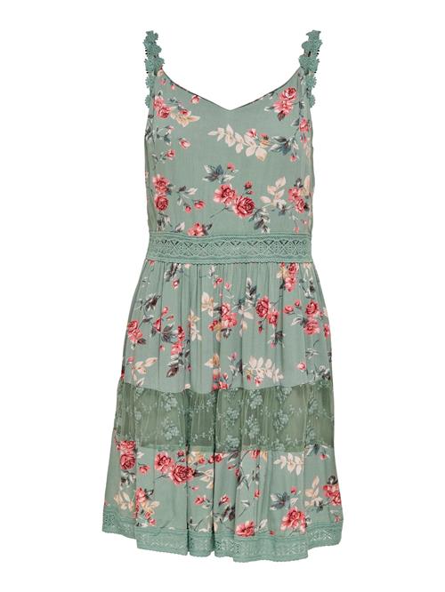 ONLY Kjole 'ONLKarmen Anne'  creme / sand / smaragd / pastelgrøn / rød