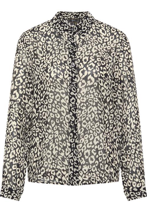 faina Bluse  sort / uldhvid