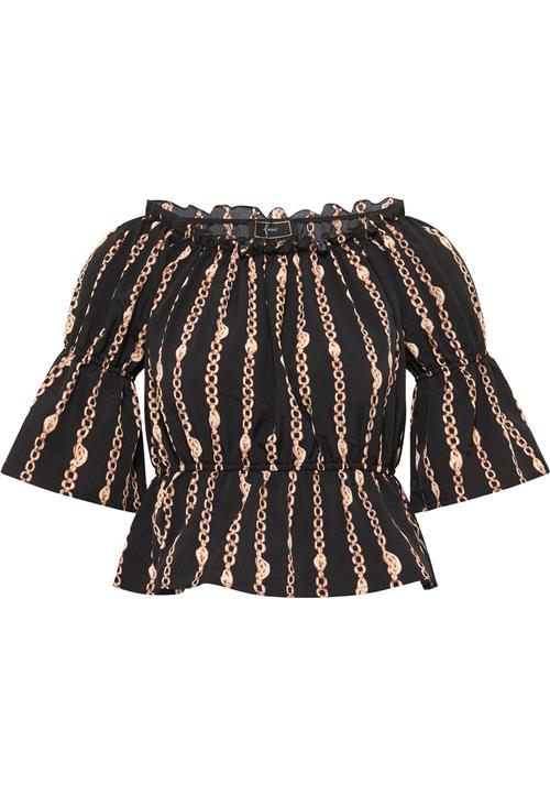 faina Bluse  guld / sort