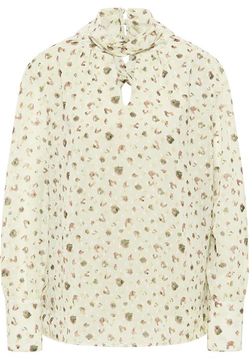 faina Bluse  rustbrun / guld / khaki / pastelgrøn