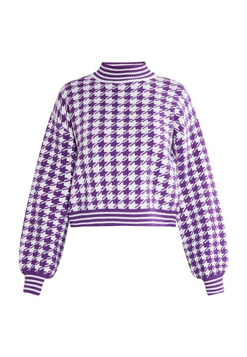 faina Pullover  lilla / hvid