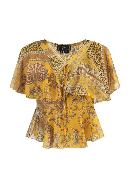 faina Bluse  beige / brun / gul