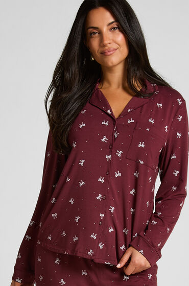 Hunkemöller Langærmet jerseyjakke Essential lilla