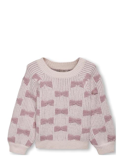 Kmgclara Ls Bow O-Neck Knt Kids Only Pink