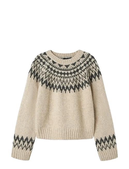 Nlfneenla Ls Short Knit LMTD Beige